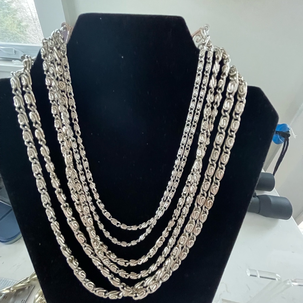 Multi-Strand Silver-Tone Women's Necklace
